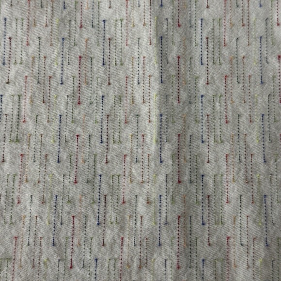 Carbon 2 Cobalt Shirt Mens Large Cream Multi Arrow Print Button Up Office Preppy - Picture 5 of 8